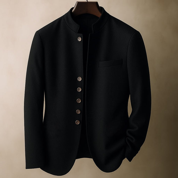 Garrett | Refined Wool Jacket, Stand Collar for Men's Tailored Outerwear