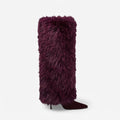 Marcella | Bold Faux Fur Stiletto Knee High Boots for Women