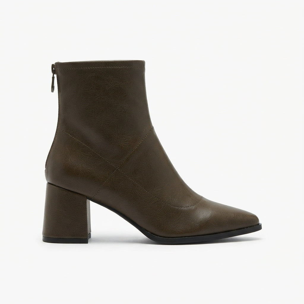 Beatrix | Timeless Pointed Toe Block Heel Ankle Boots for Women