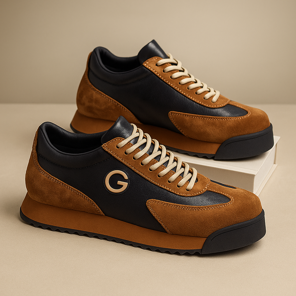Draper | Retro Suede Leather Runner Trainers