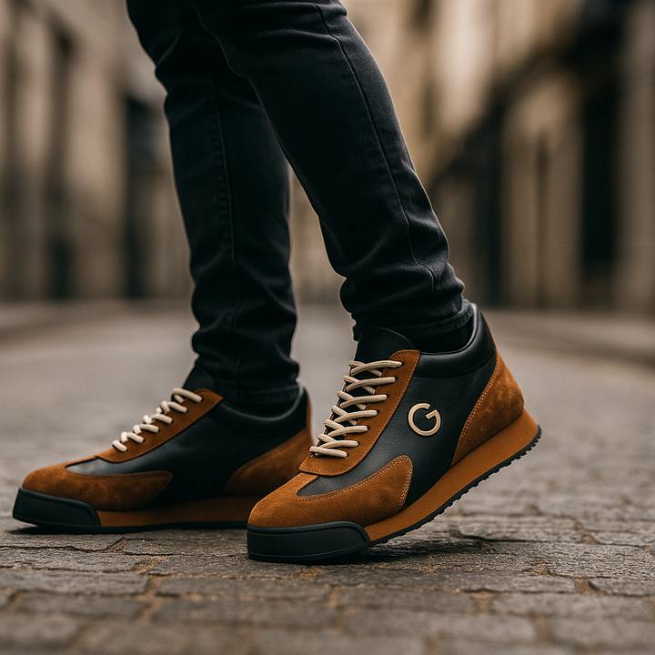 Draper | Retro Suede Leather Runner Trainers