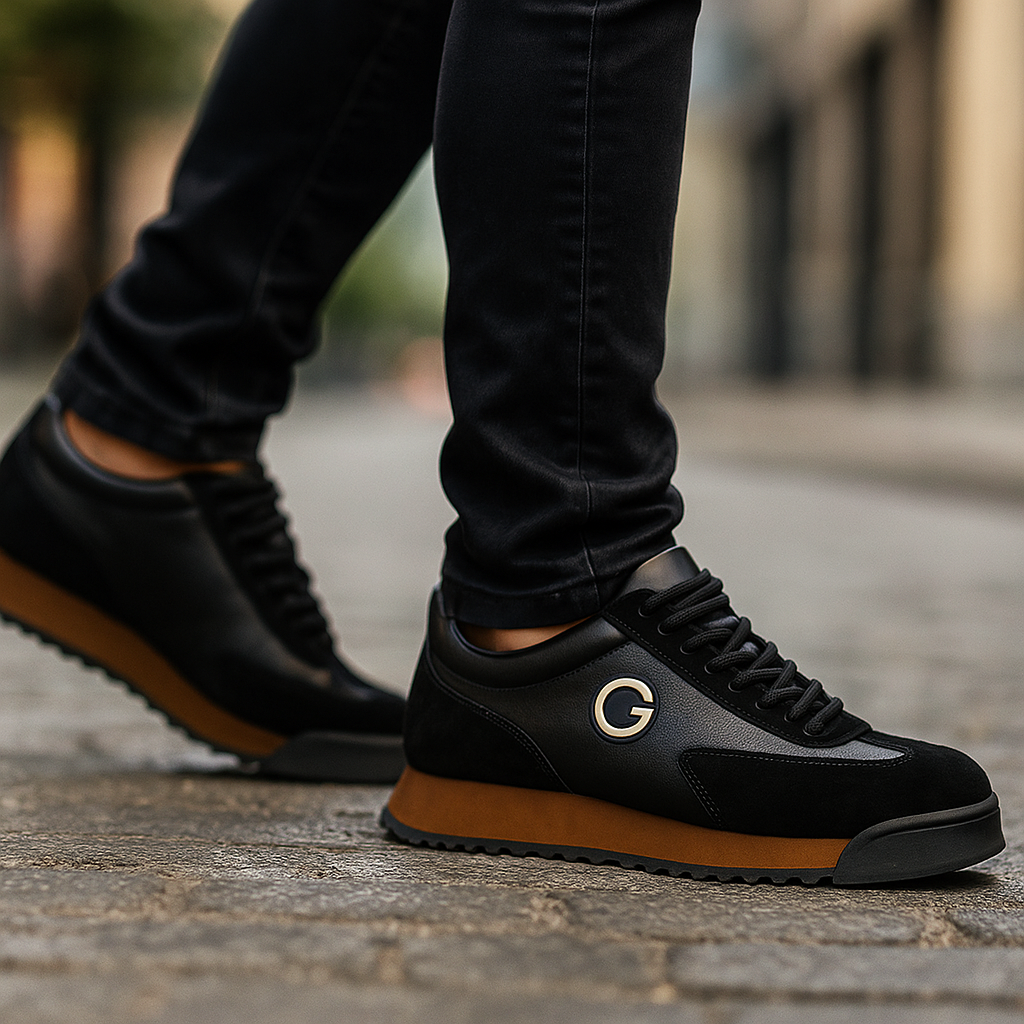 Draper | Retro Suede Leather Runner Trainers