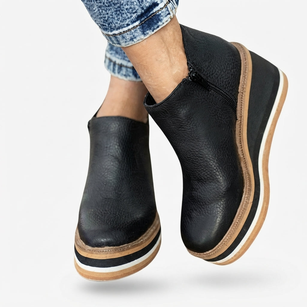 Petra | Practical Waterproof Platform Ankle Boots for Women