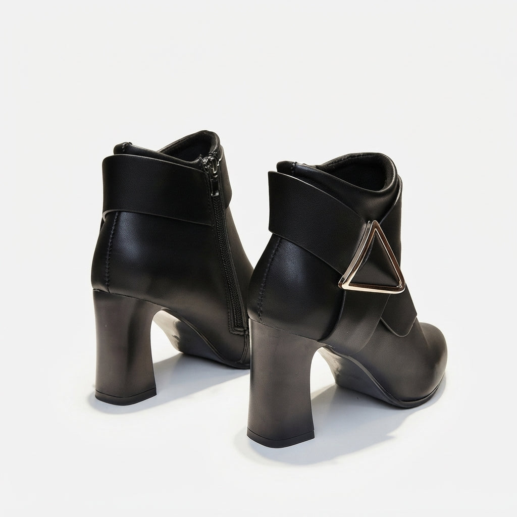 Rosamund | Refined Pointed Toe Heeled Ankle Boots for Women