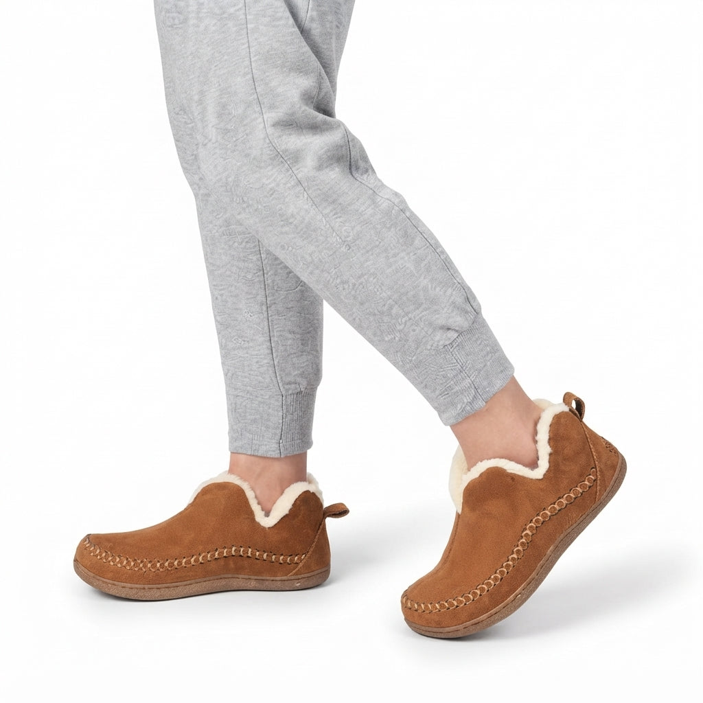 Edith | Cozy Fleece-Lined Slipper Ankle Boots for Women