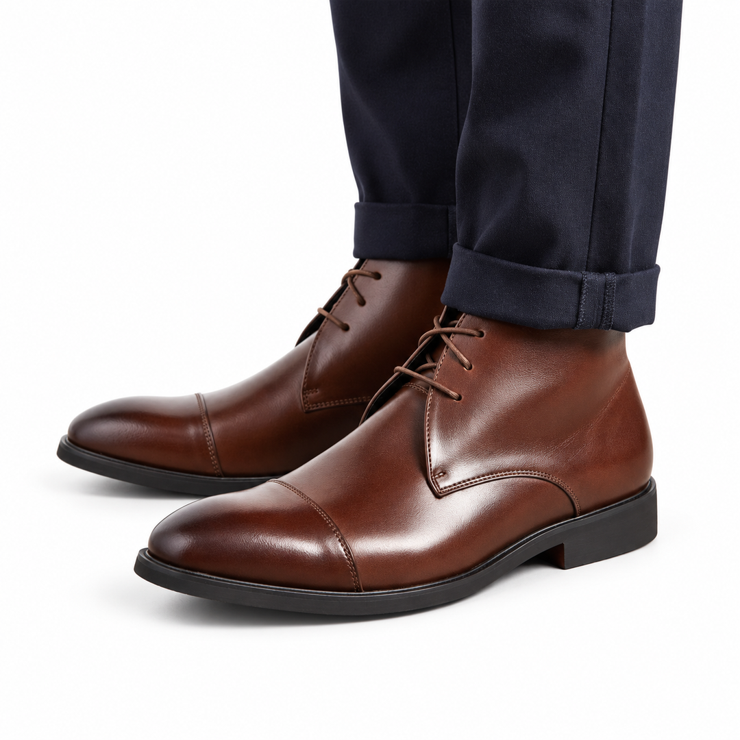Aldous | Refined Leather Chukka Ankle Boots for Men