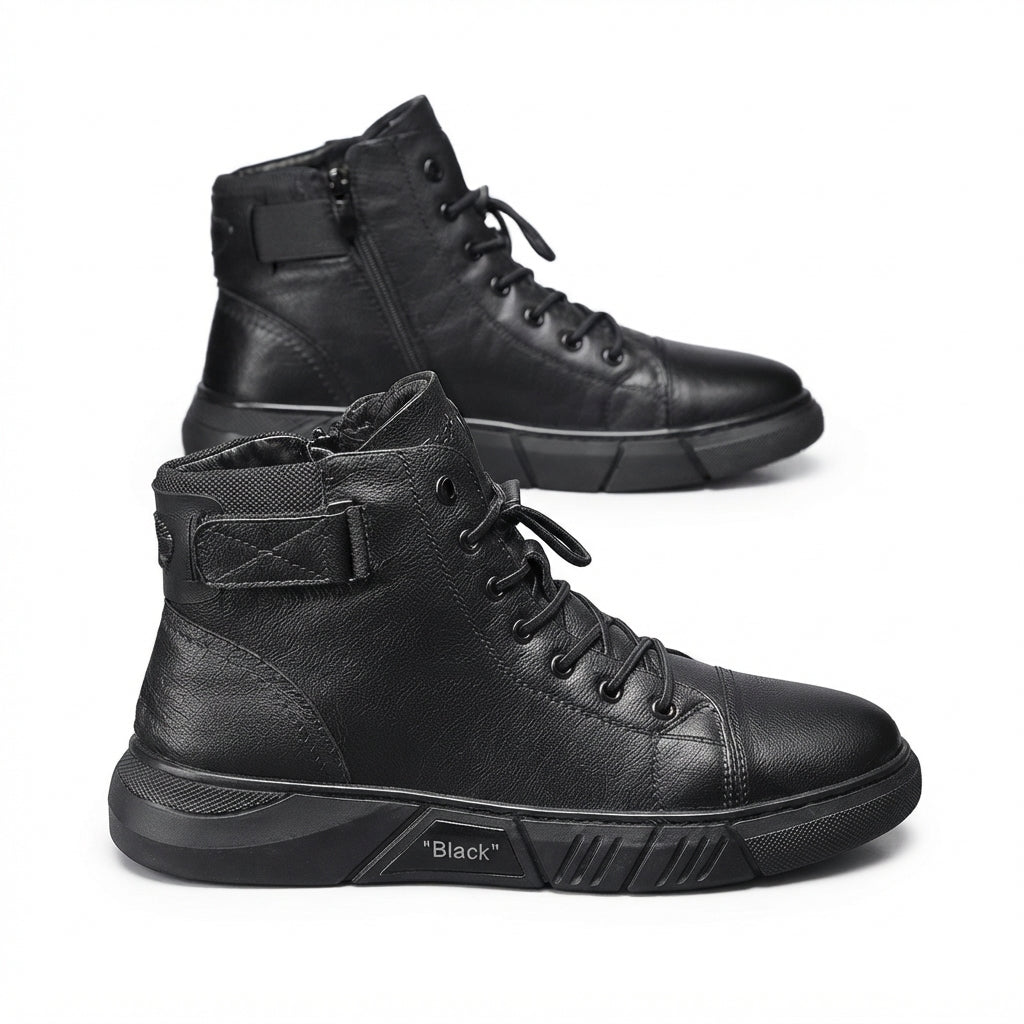 Mason | Comfortable Leather Lace-Up Ankle Boots for Men