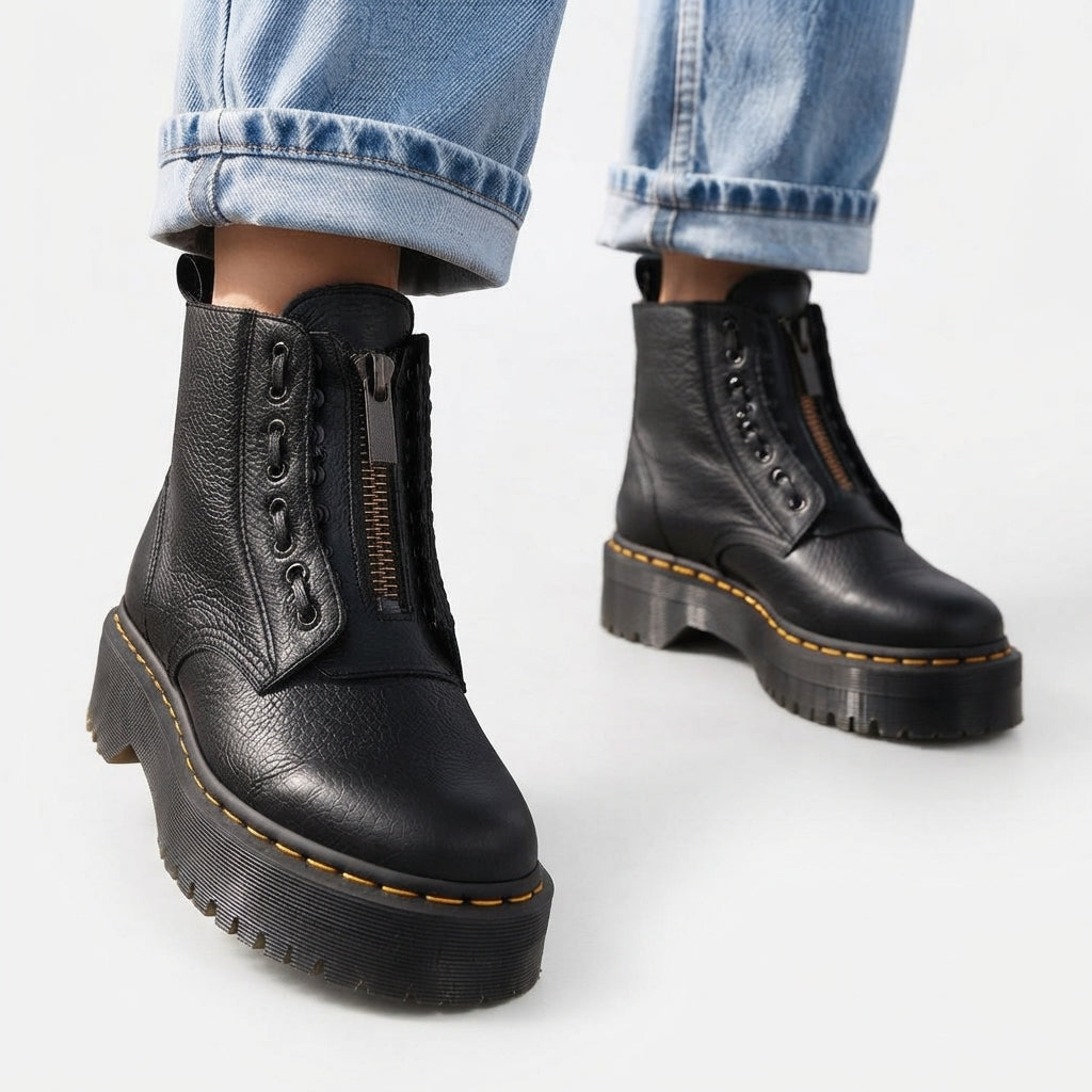 Harper | Sturdy Chunky Platform Combat Ankle Boots for Women