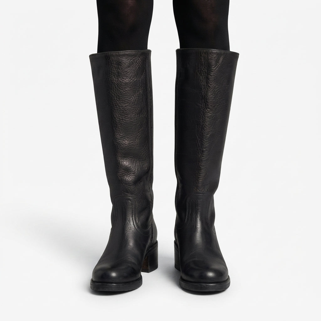 Beatrice | Classic Block Heel Knee High Riding Boots