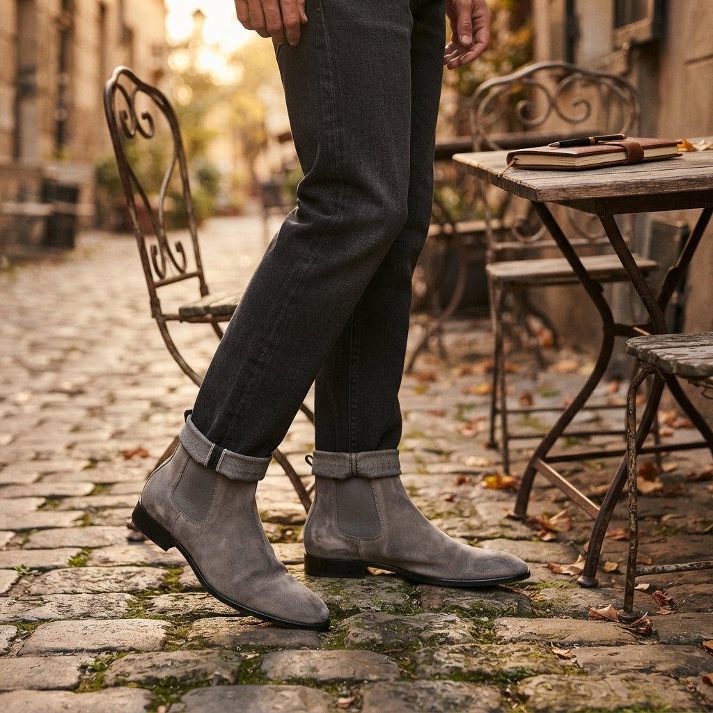 Leander | Sharp Chelsea Ankle Boots for Men