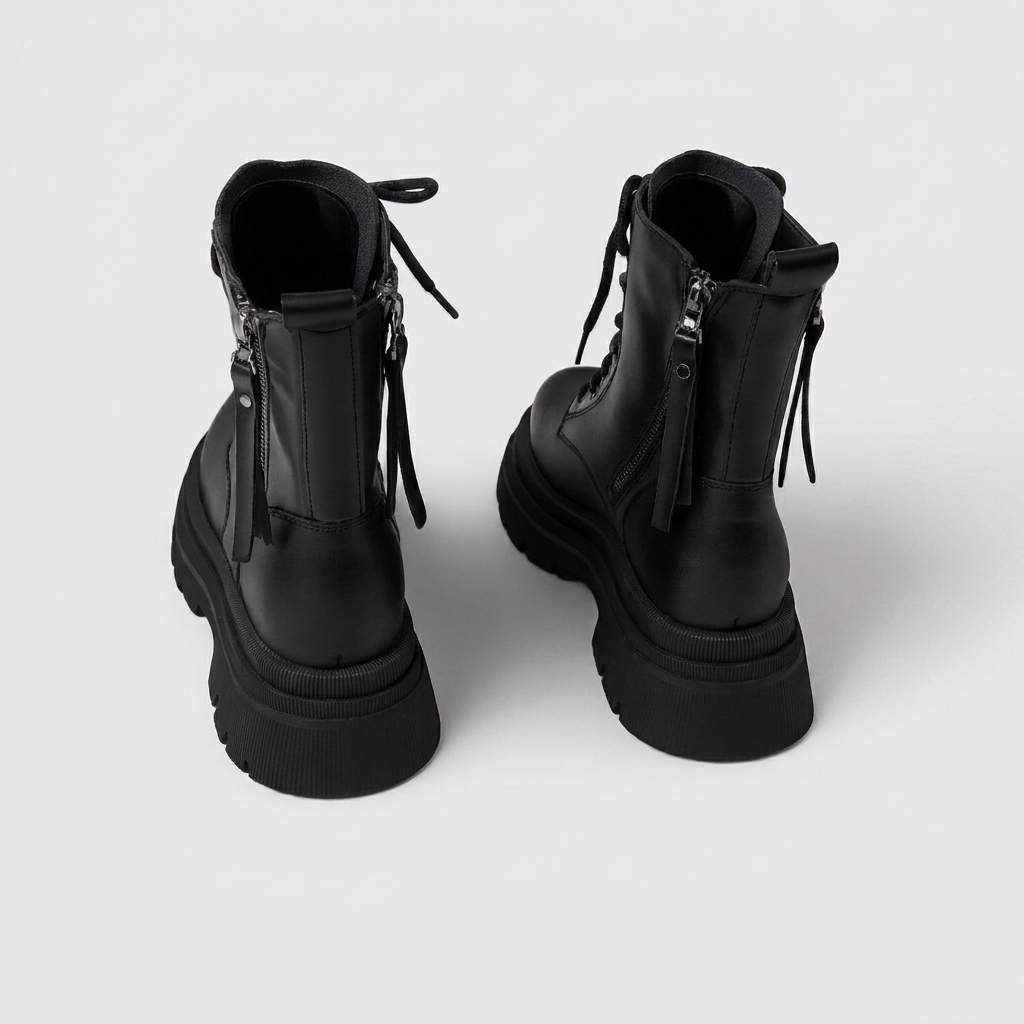 Delphine | Sturdy Platform Combat Ankle Boots for Women