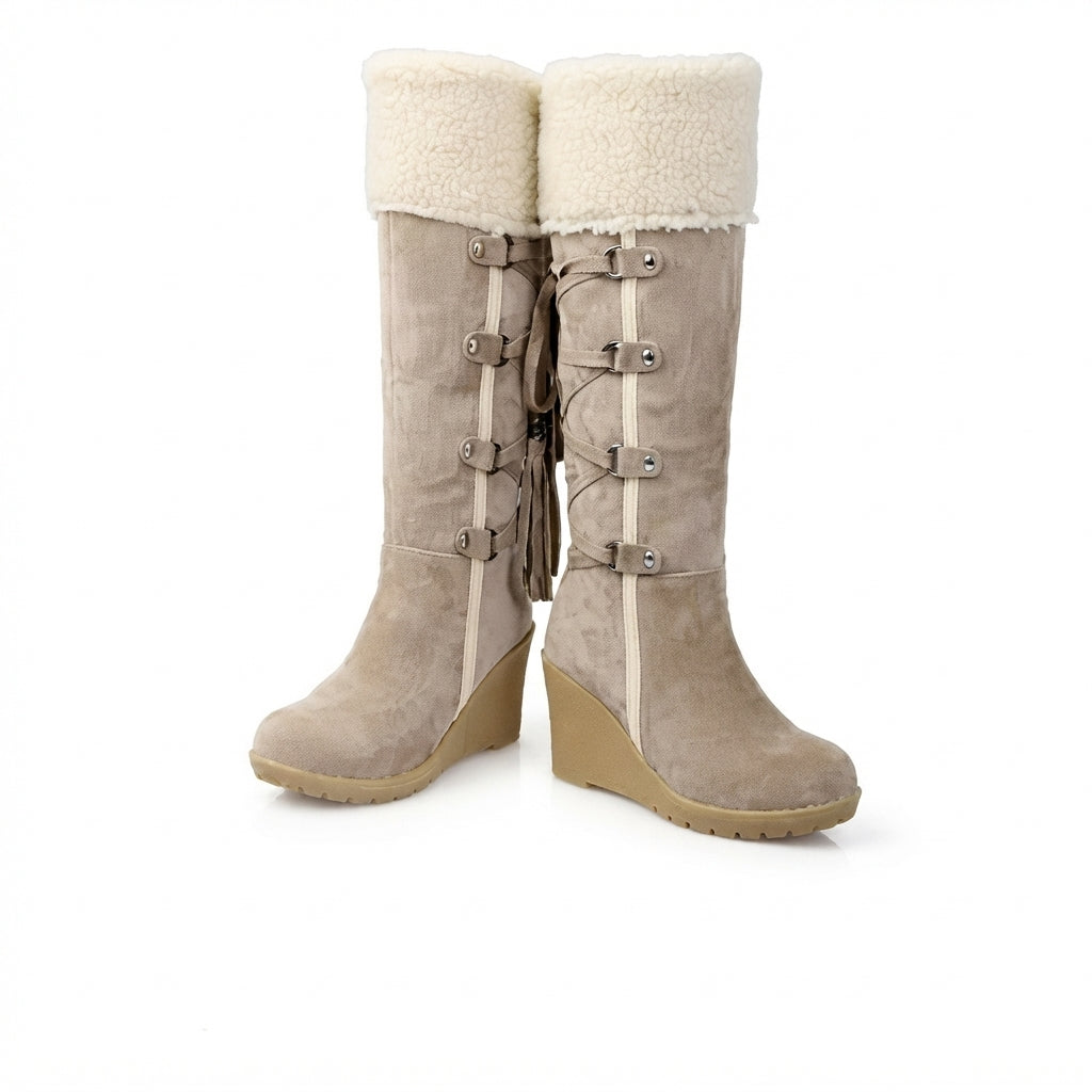 Rosamund | Stylish Platform Wedge Knee High Boots for Women