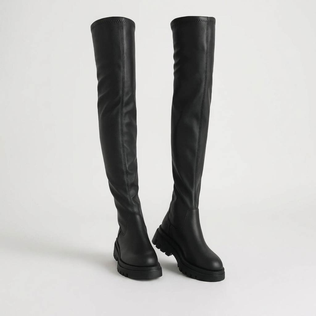 Petra | Bold Over The Knee Chunky Platform Boots for Women