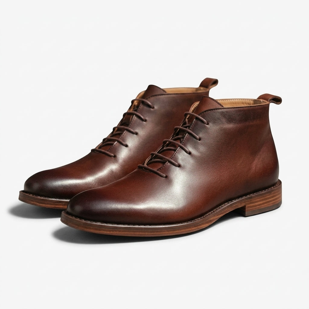 Alistair | Timeless Leather Lace-Up Ankle Boots for Men
