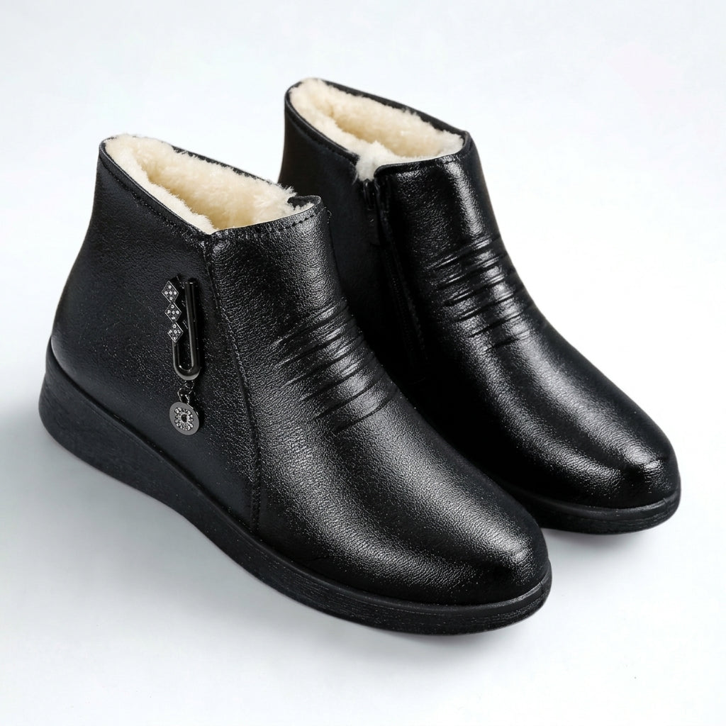 Freya | Warm Fur-Lined Winter Ankle Boots for Women