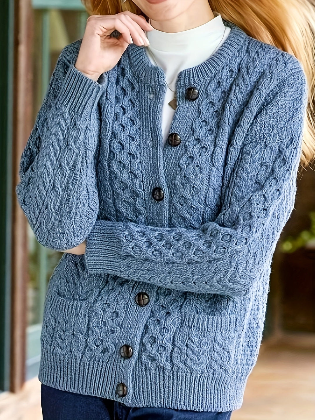 Georgiana | Cosy Textured Button Cardigan