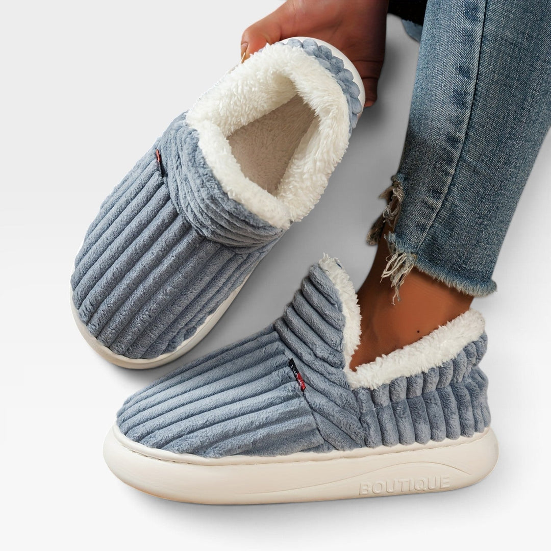 Millicent | Cozy Fleece-Lined Corduroy Slipper Boots Women