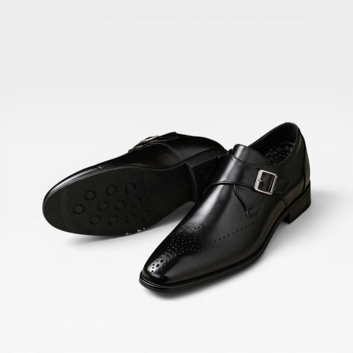 Chatham | Polished Leather Monk Strap Shoes