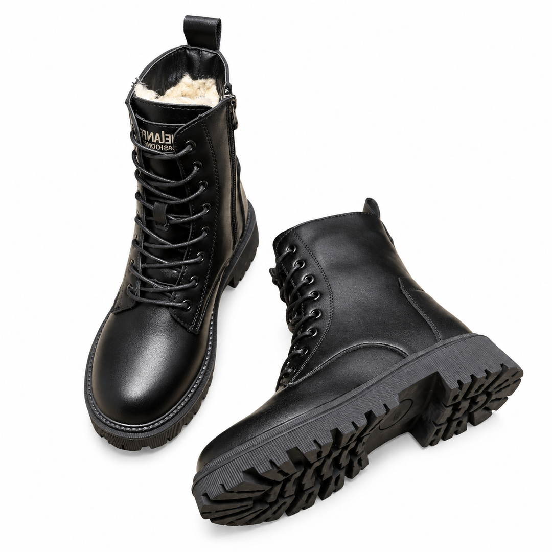 Isla | Warm Chunky Lace-Up Winter Ankle Boots for Women