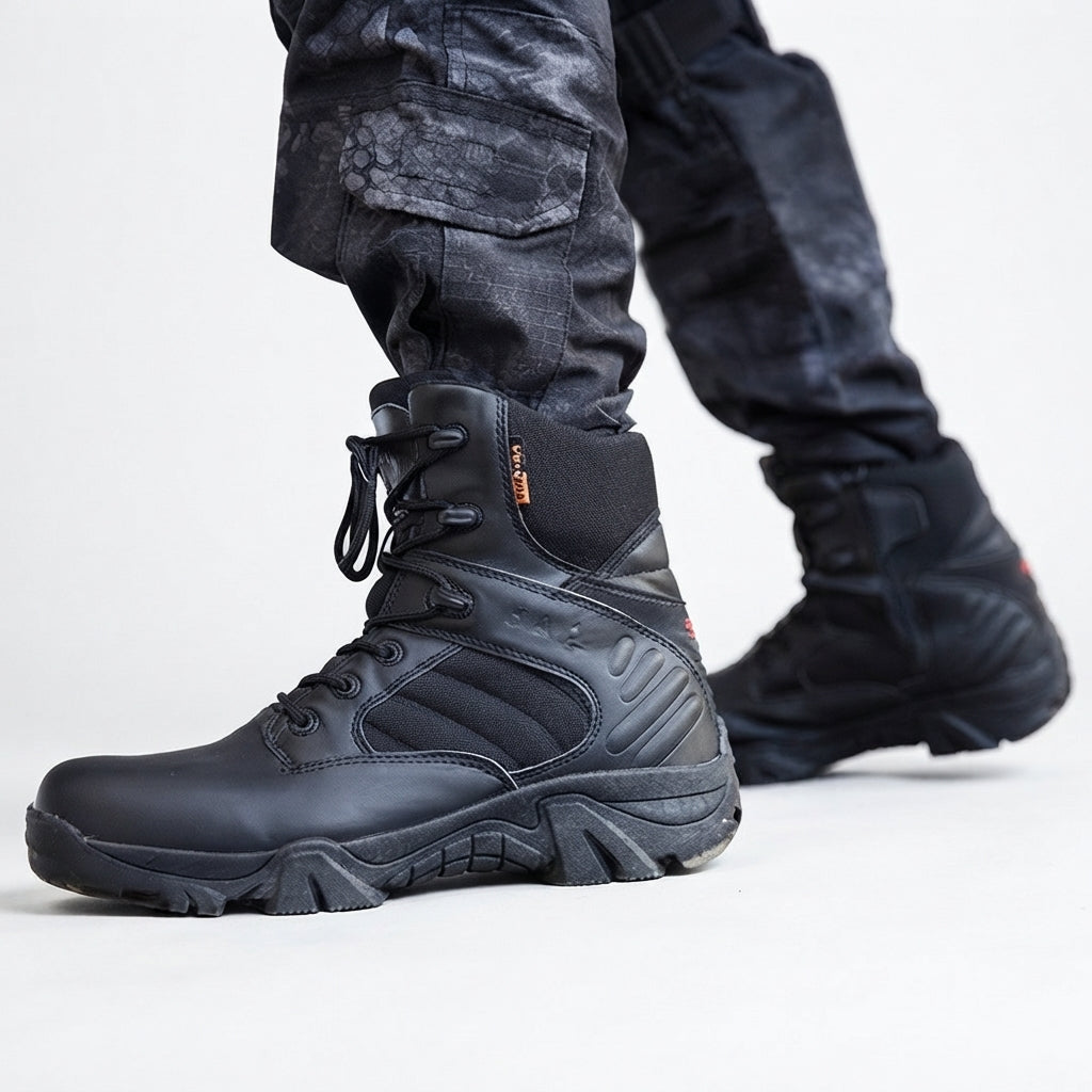 Axel | Practical Suede Lace-Up Combat Boots for Men