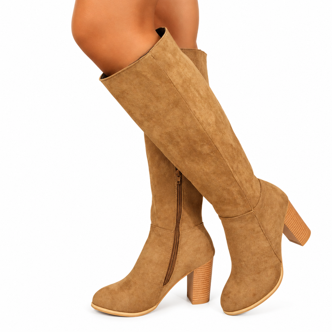 Harper | Timeless Heeled Suede Knee High Boots for Women