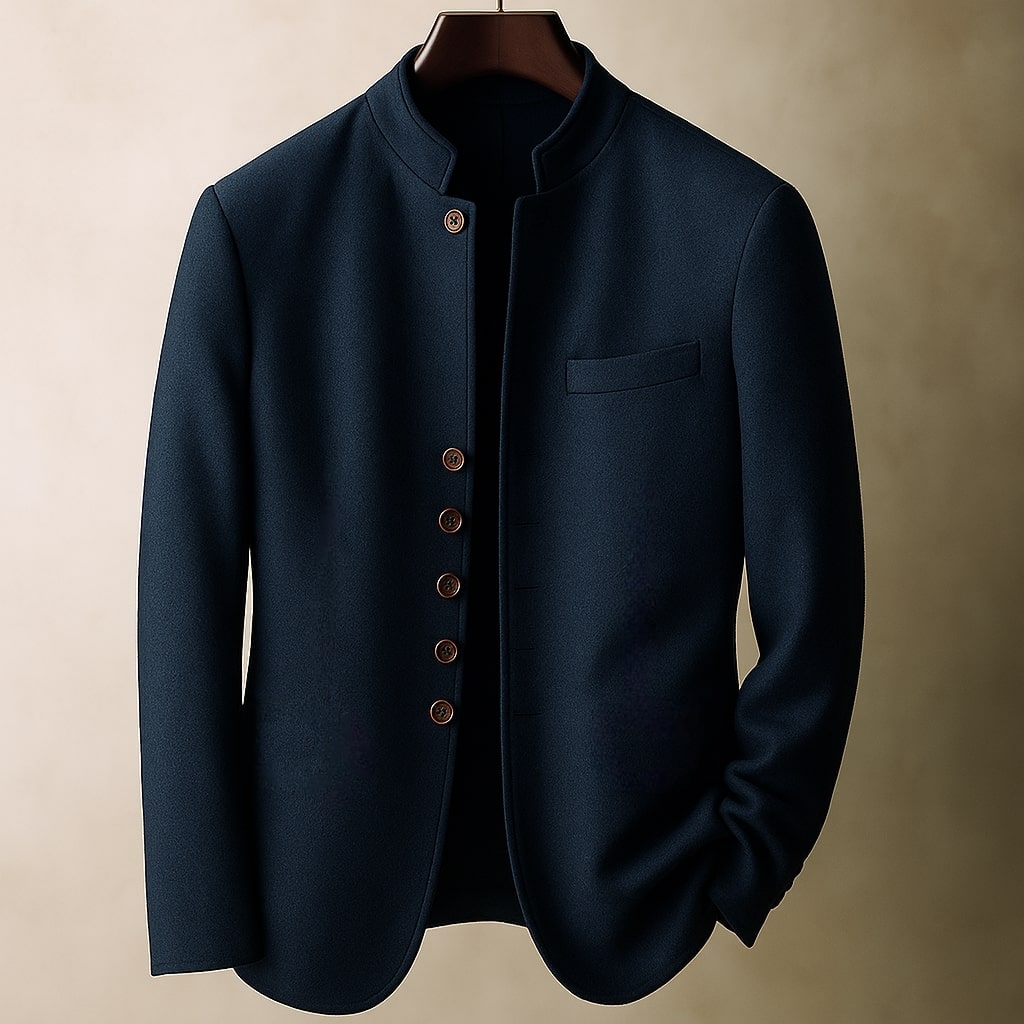 Garrett | Refined Wool Jacket, Stand Collar for Men's Tailored Outerwear