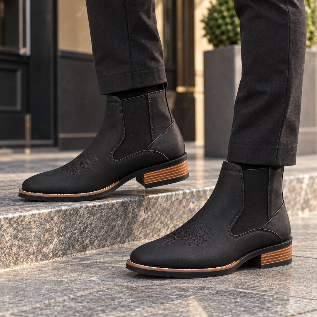 Sullivan | Casual Western Chelsea Ankle Boots for Men