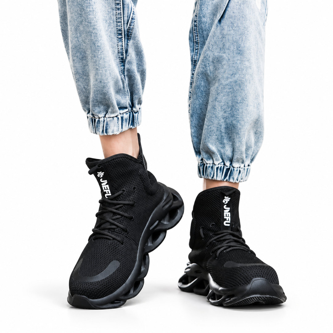 Adrian | Supportive High-Top Knit Safety Trainers for Men