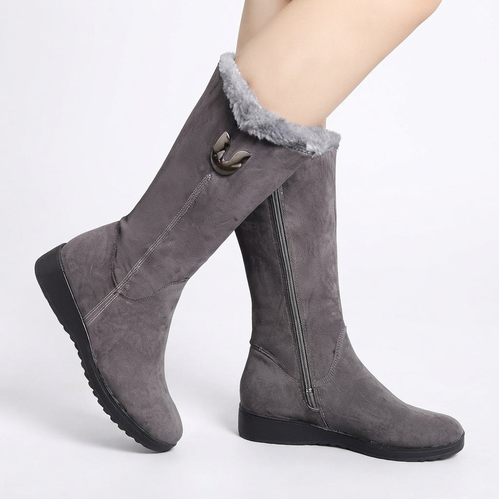 Una | Warm Fur-Lined Knee High Winter Boots for Women