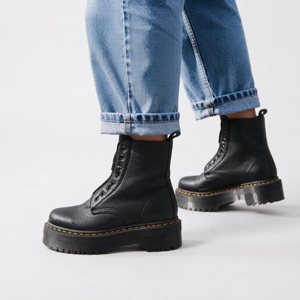 Harper | Sturdy Chunky Platform Combat Ankle Boots for Women
