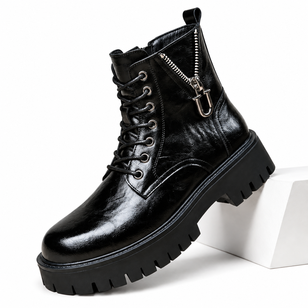 Callan | Bold Chunky Leather Combat Boots for Men