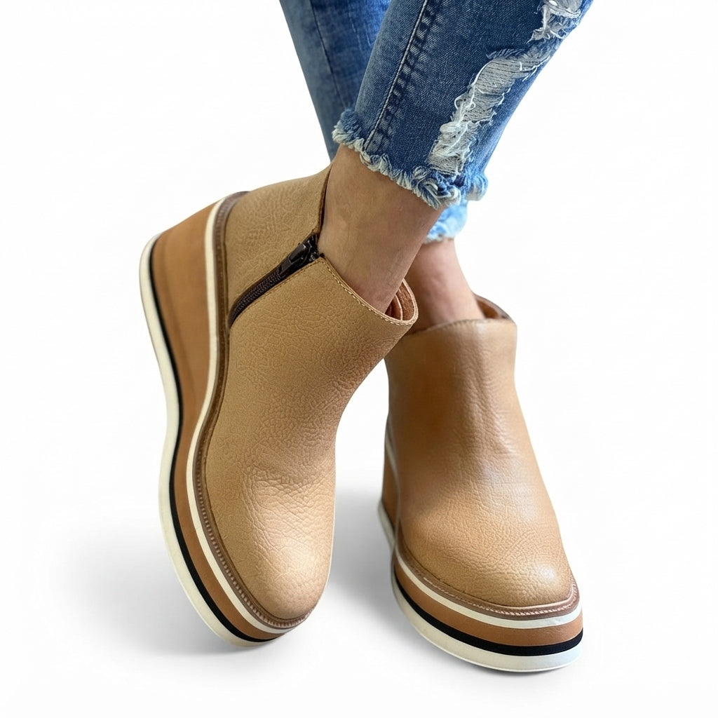 Petra | Practical Waterproof Platform Ankle Boots for Women