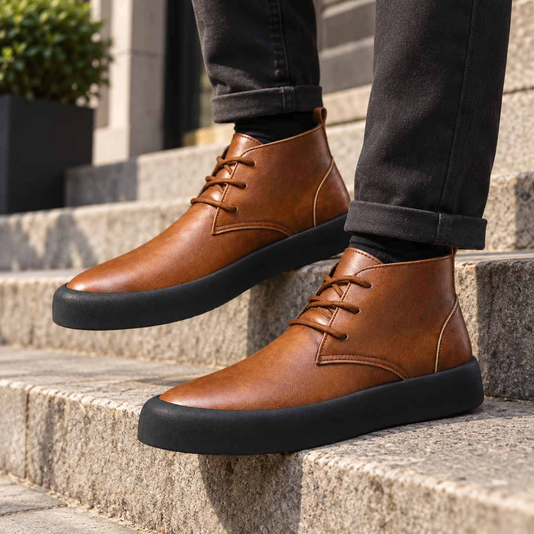 Milo | Comfortable Lace-Up Chukka Ankle Boots for Men