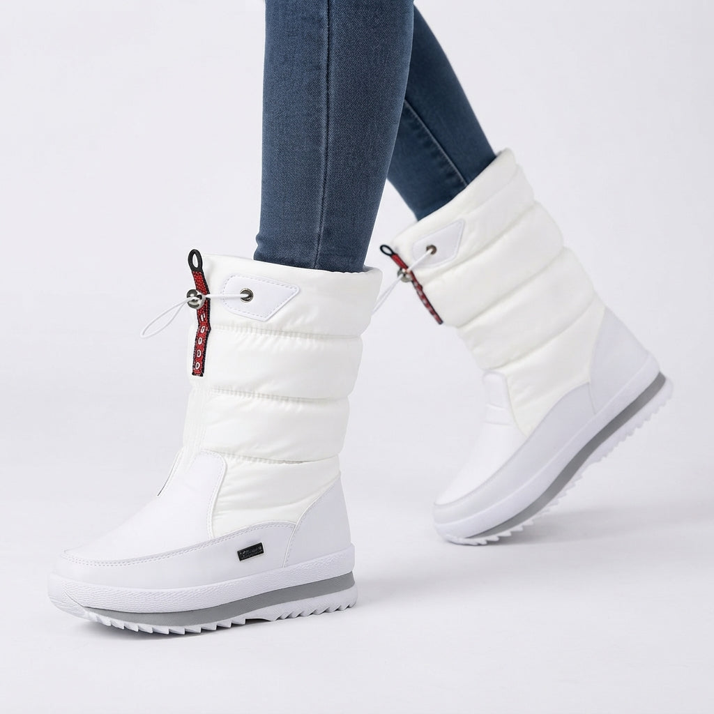 Petra | Practical Quilted Mid Calf Snow Boots for Women