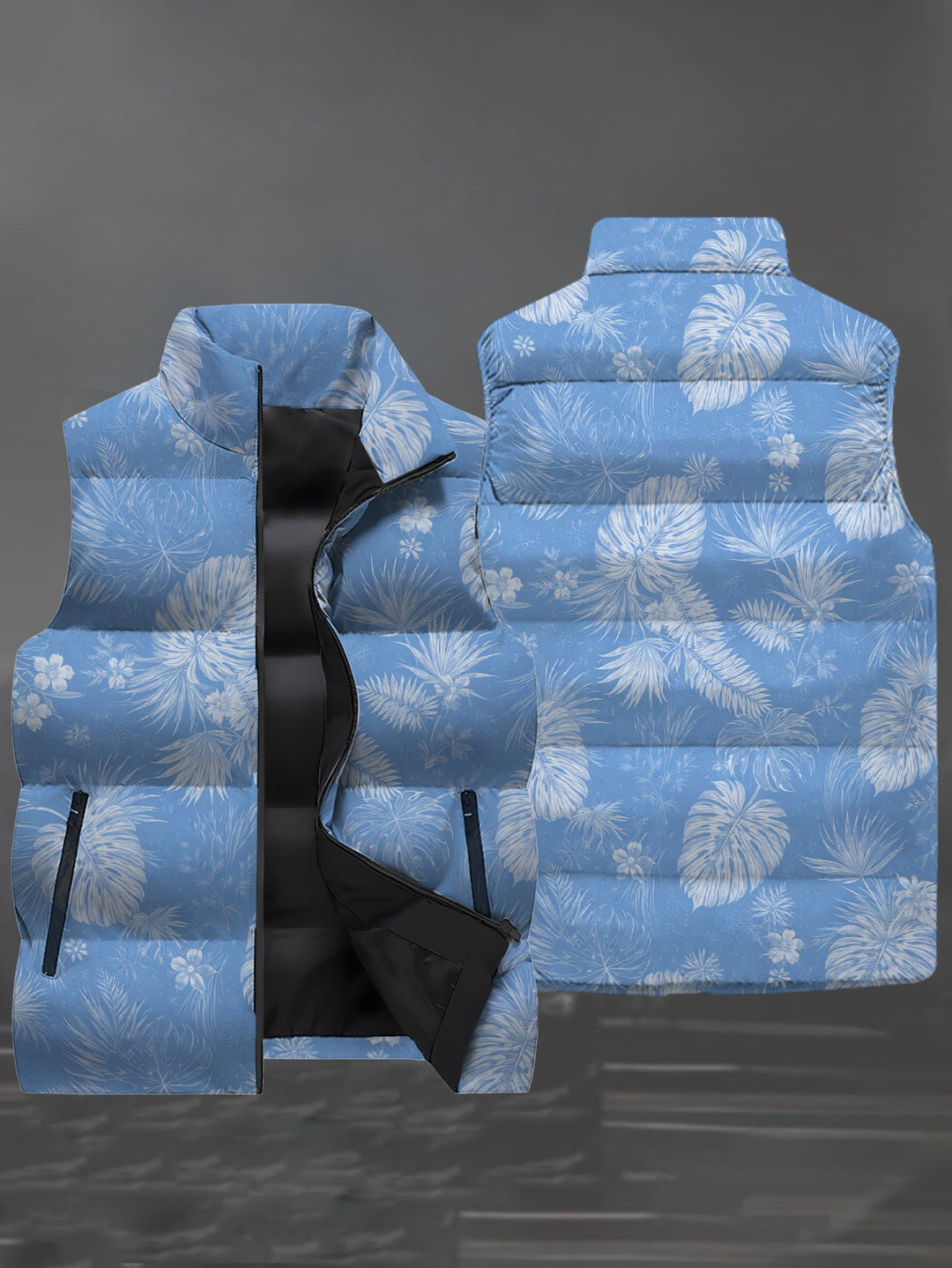 Penelope | Playful Heart Print Padded Gilet