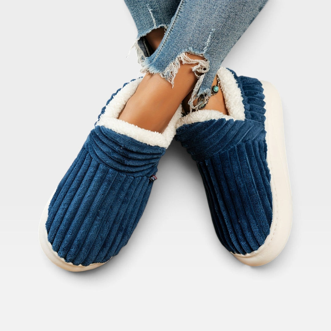 Millicent | Cozy Fleece-Lined Corduroy Slipper Boots Women