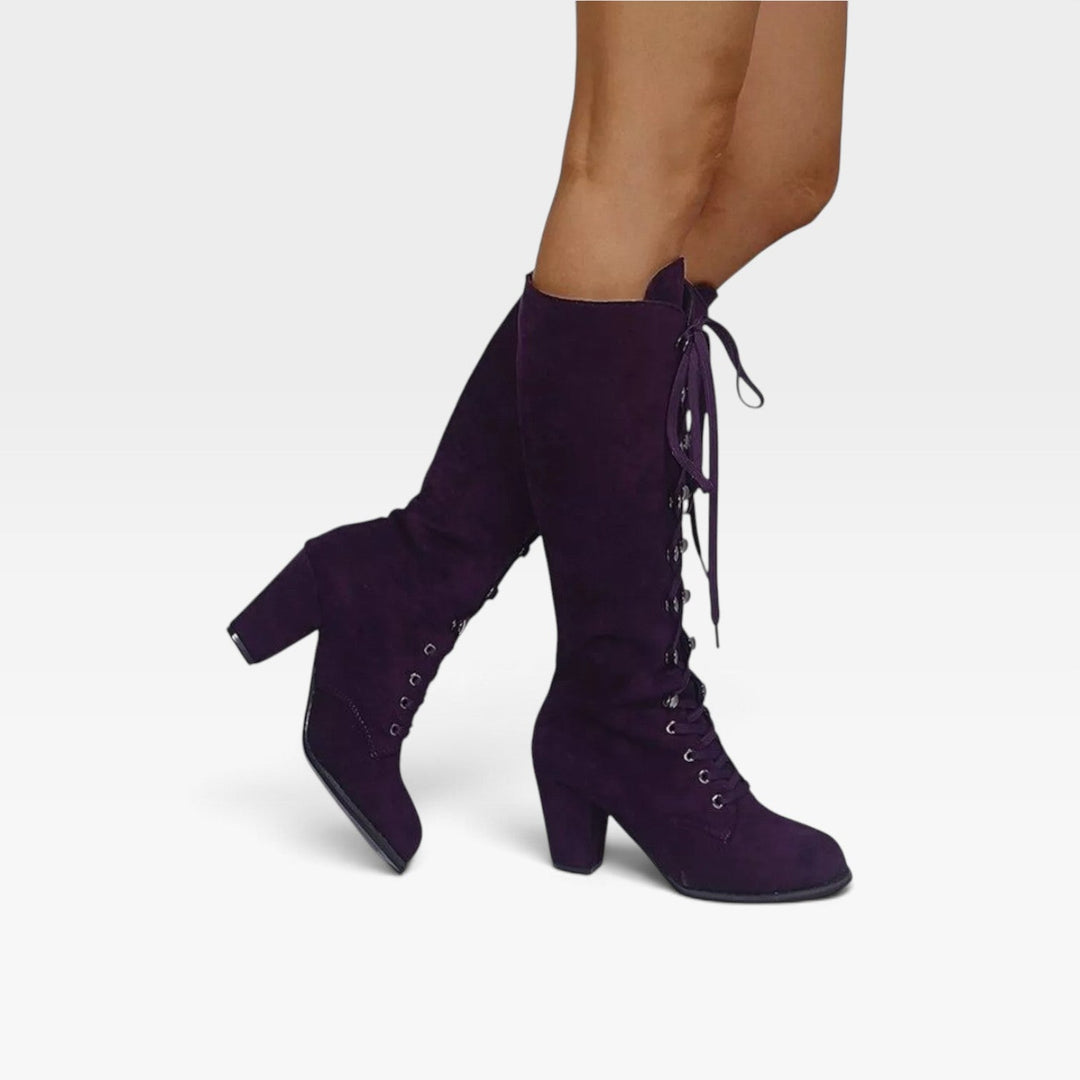 Perpetua | Versatile Lace-Up Block Heel Ankle Boots Women