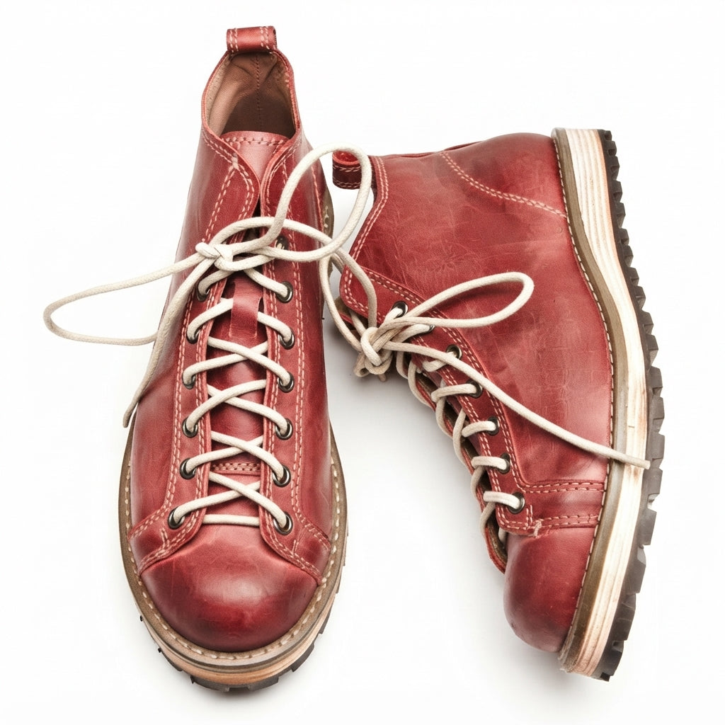 Idris | Vintage Leather Lace-Up Ankle Boots for Men