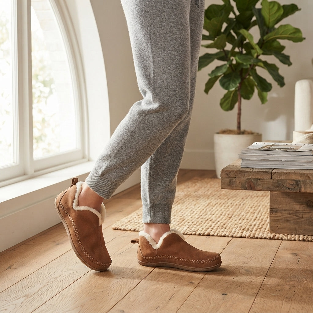 Edith | Cozy Fleece-Lined Slipper Ankle Boots for Women