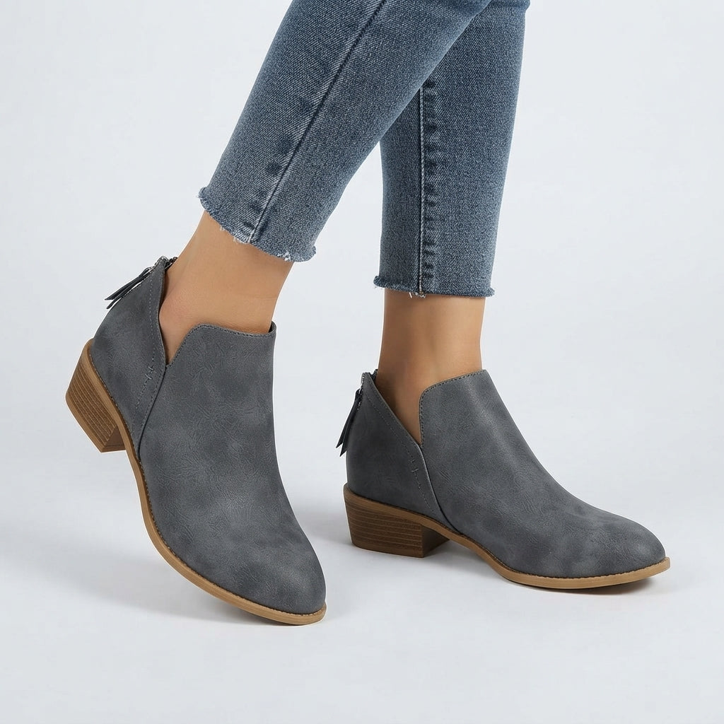 Elise | Casual Pointed Toe Heeled Ankle Boots for Women