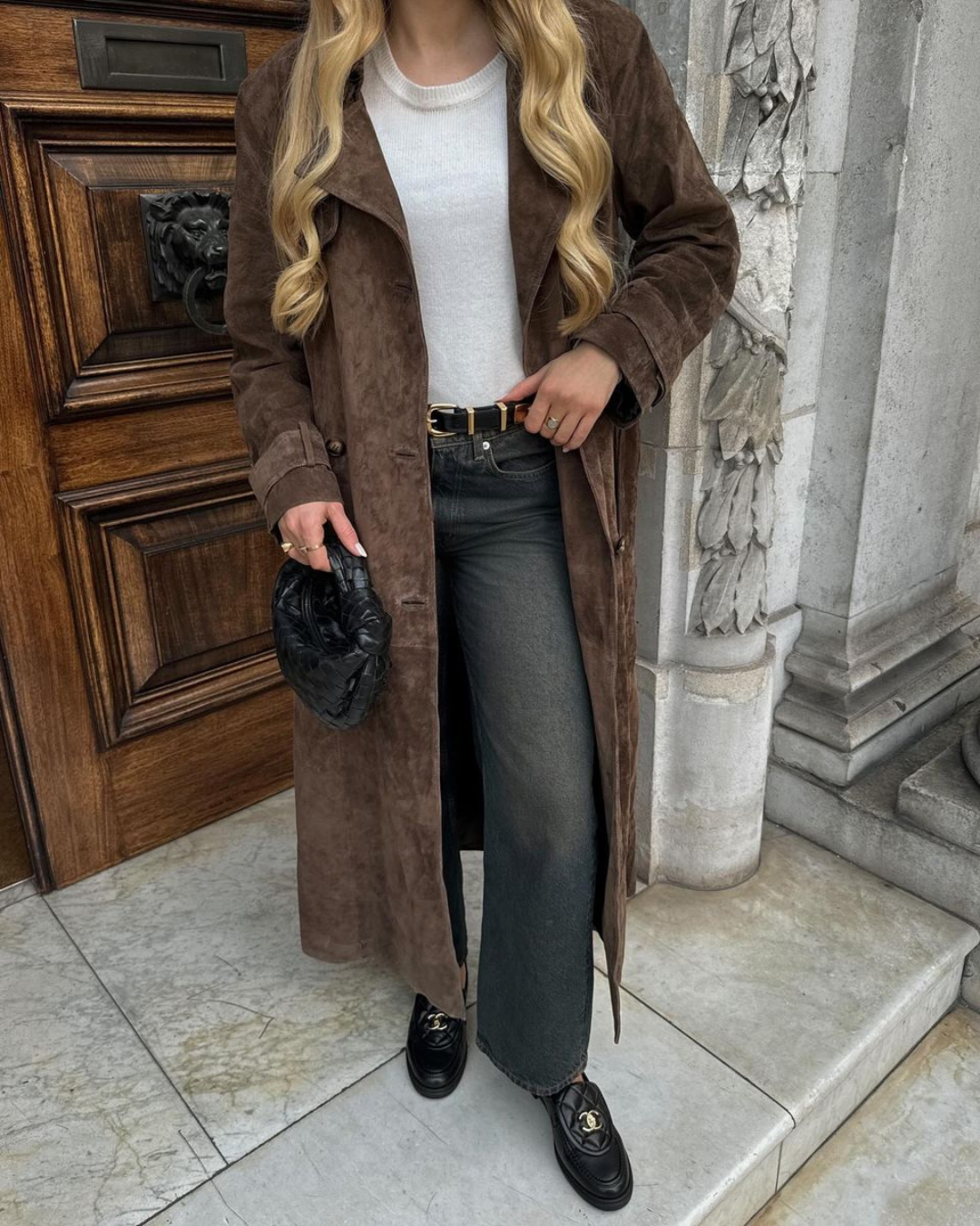 Elisea | Refined Suede Trench Coat