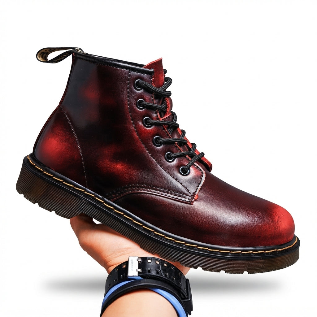 Jax | Vintage Burnished Leather Combat Boots for Men