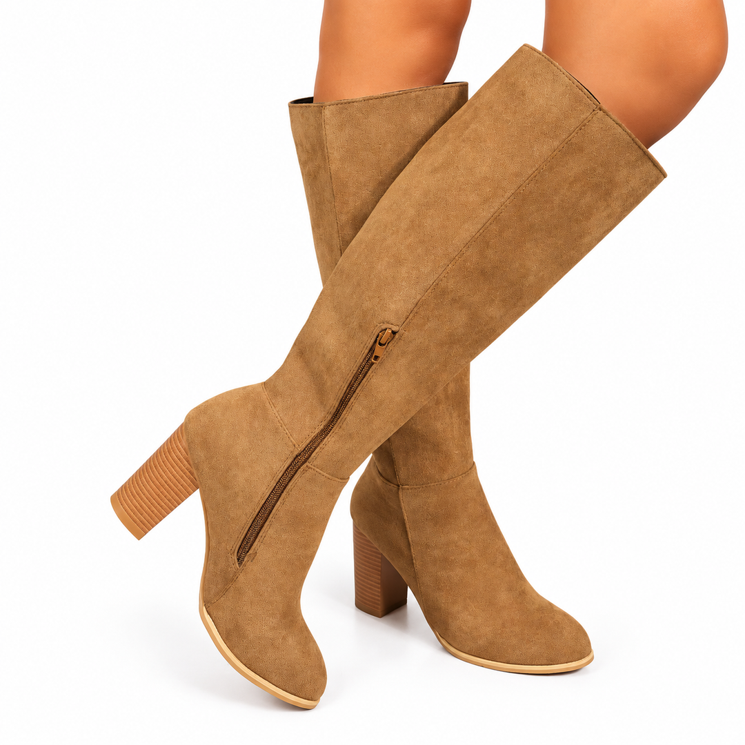 Harper | Timeless Heeled Suede Knee High Boots for Women