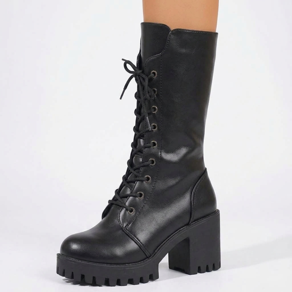 Marceline | Rugged Chunky Platform Combat Boots for Women