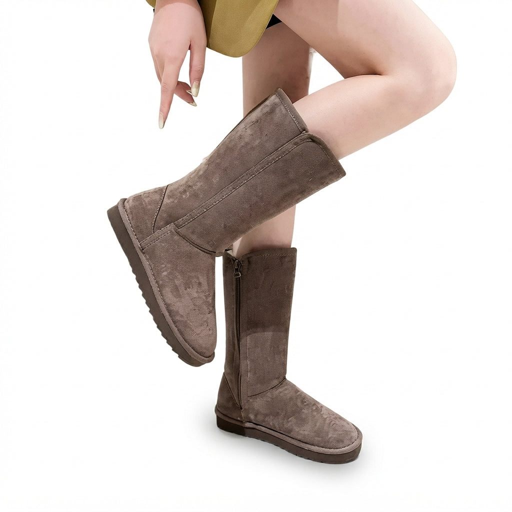 Freya | Cozy Suede Mid Calf Snow Boots for Women