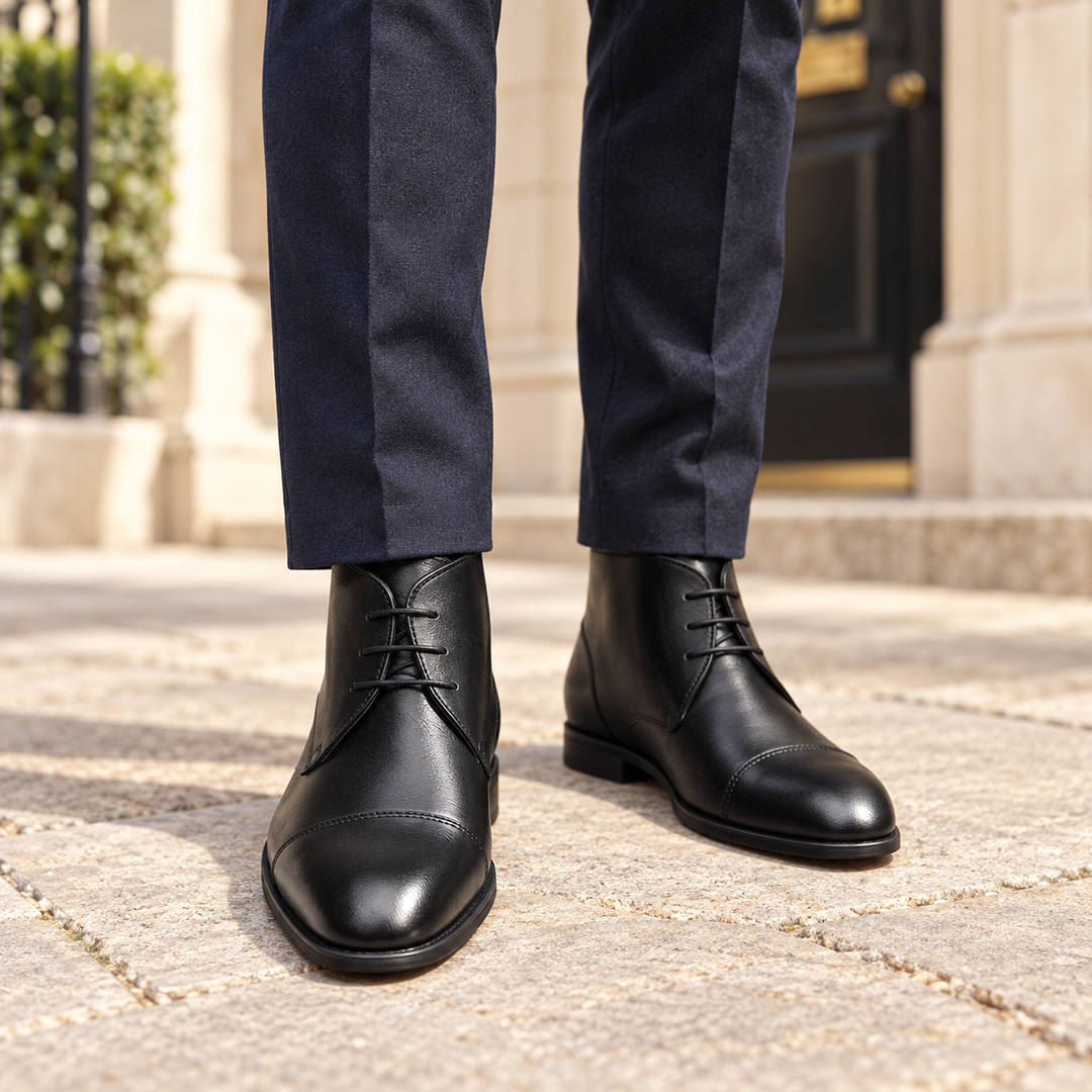 Aldous | Refined Leather Chukka Ankle Boots for Men