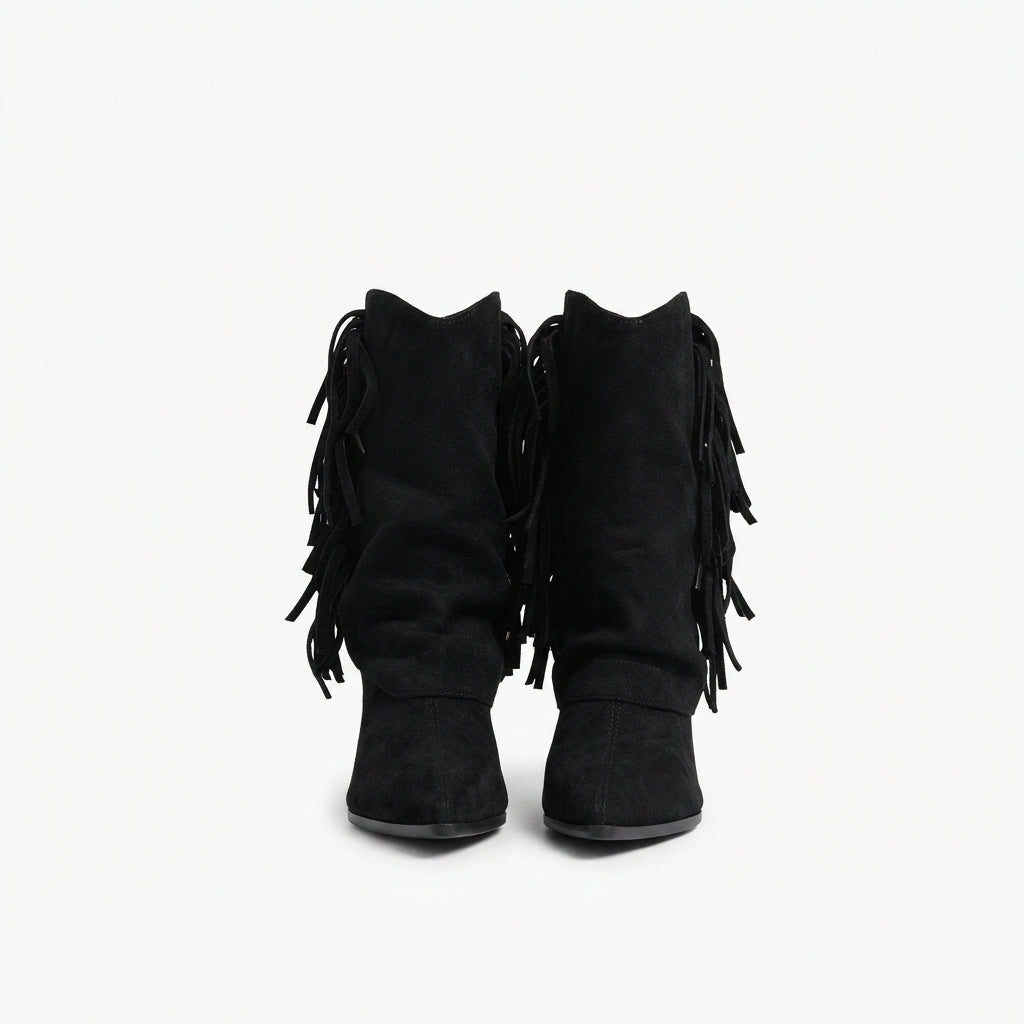 Freya | Effortless Slouchy Suede Mid Calf Cowboy Boots for Women
