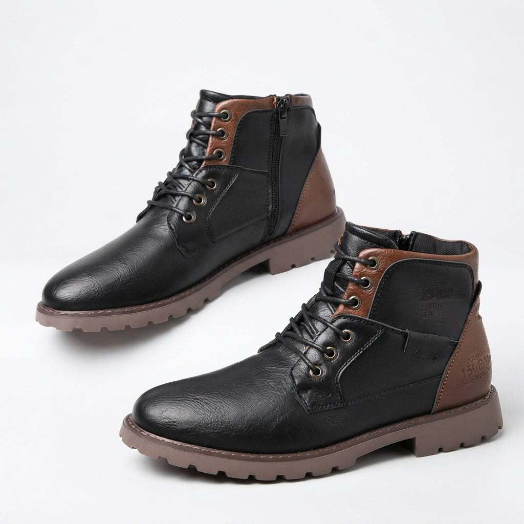 Bryn | Practical Lace-Up Combat Ankle Boots for Men