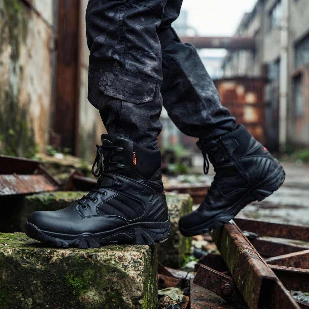 Axel | Practical Suede Lace-Up Combat Boots for Men