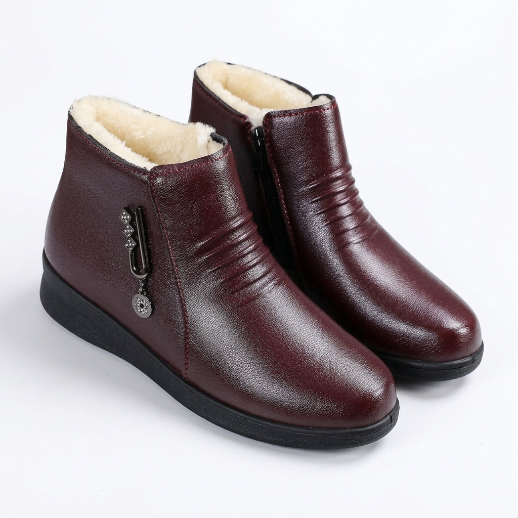 Freya | Warm Fur-Lined Winter Ankle Boots for Women